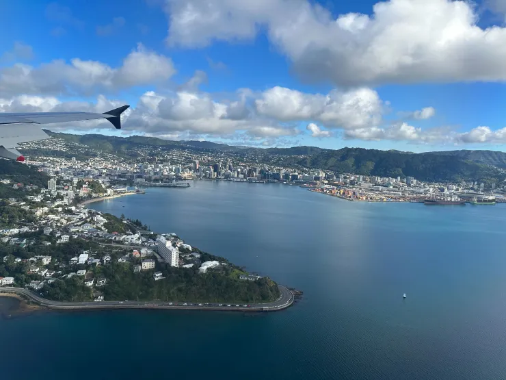 Flying into Wellington