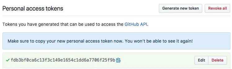 GitHub token