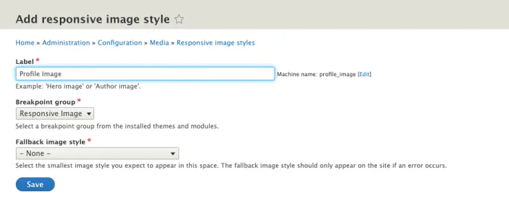 Add responsive image style UI