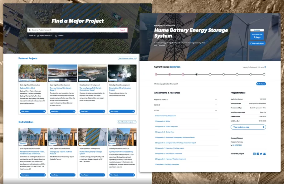 Department of Planning and Environment planning portal website landing pages