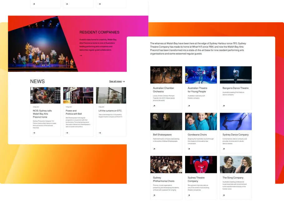 Walsh Bay Arts Precinct events listings