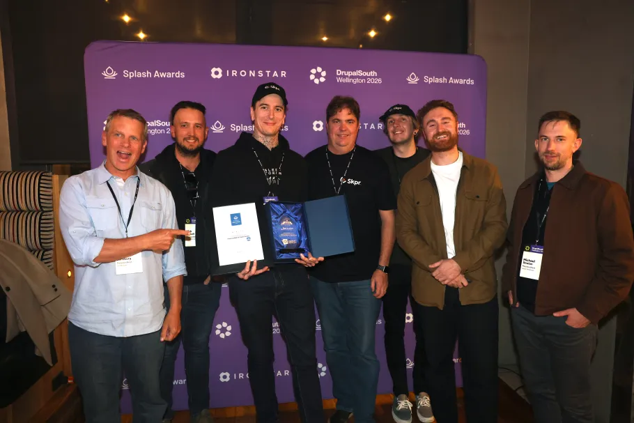 PNX team celebrating Splash Awards wins
