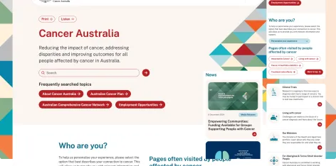 Cancer Australia website homepage