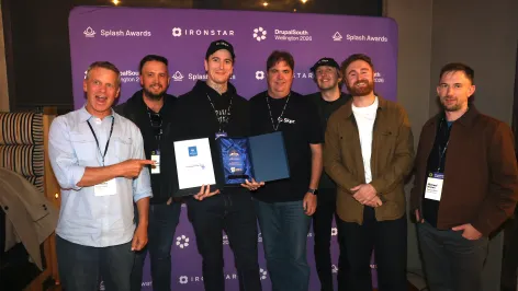 PNX team celebrating Splash Awards wins