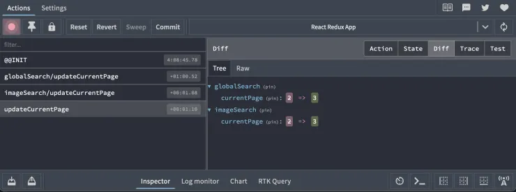 Redux dev tools showing extra reducers being called on all slices