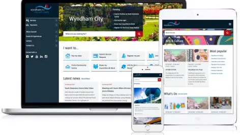 Screenshots Wyndham City site desktop mobile and tablet