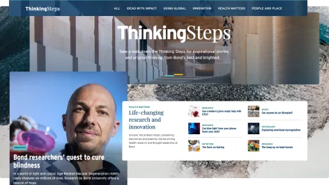 Features from Bond University Thinking Steps homepage